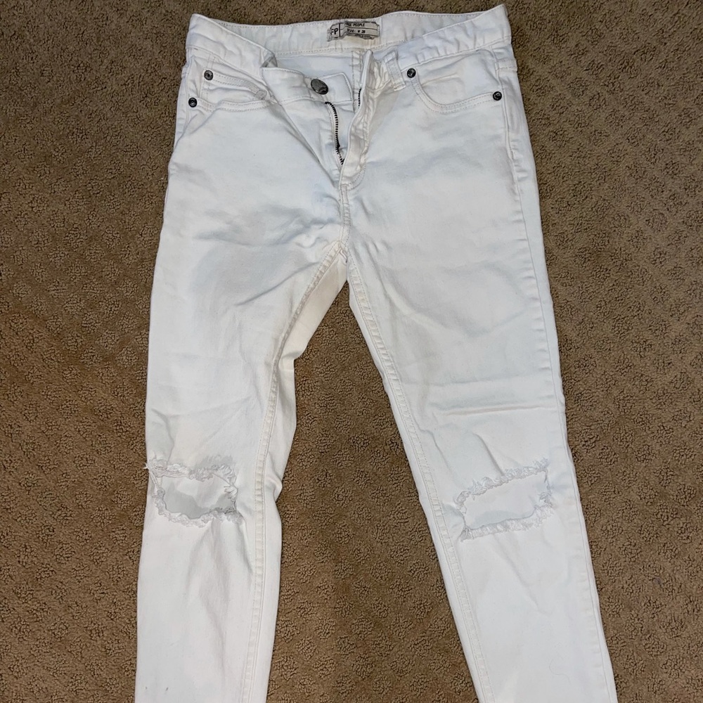 Free people busted knee skinny jeans